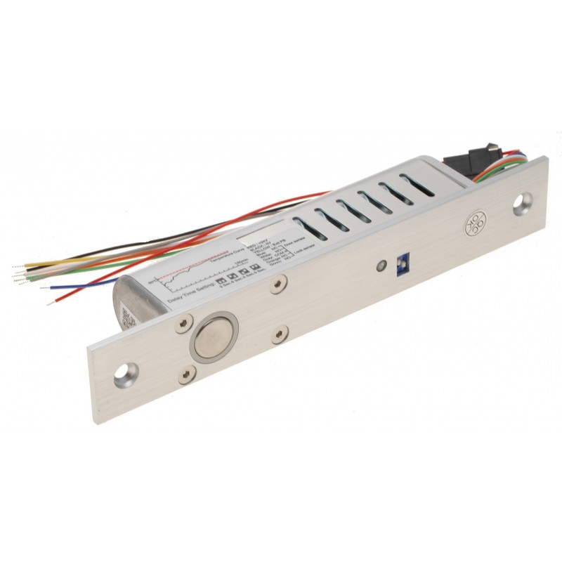 24V Boltlås til dørkarm - Elektrisk med lockguide 1000kg holdekraft