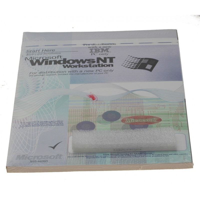 Windows NT 4.0 Workstation OEM CD + Licens (Industriel brug)