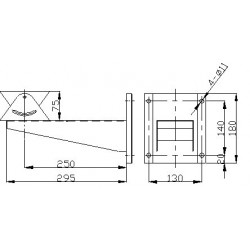 Marine Stainless steel outdoor camera housing foot for off shore and marine use