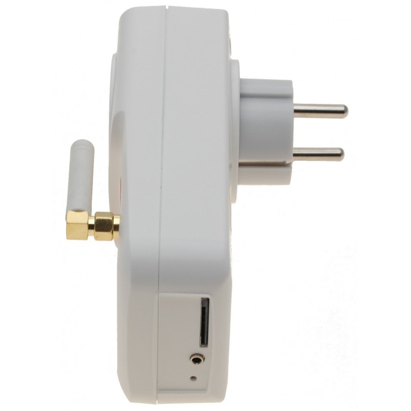 GSM 2G SMS styring af 230Vac, Temperatur fjernovervågning, SMS GSM Mobil styring fjernstyring direkte af 230Vac,