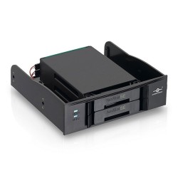 5 1/4 Hard Drive Bay til 2x2½ SSD eller HDD-diske, med SATA Interface Hot Swap Support- DANBIT A / S