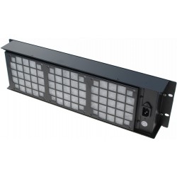 3U blæsermodul til 19" rack. Med 3 x 230VAC FAN. Suger luft ud