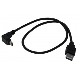 Vinklet USB A han/MINI han 0,5 meter