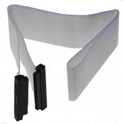 SCSI Fladkabel Centronics 80 hun-hun, teflon, gennemsigtigt, 1 meter