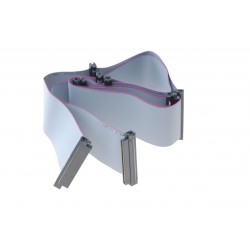 SCSI fladkabel, 8 x Centronics 80 hun, 1,6 meter