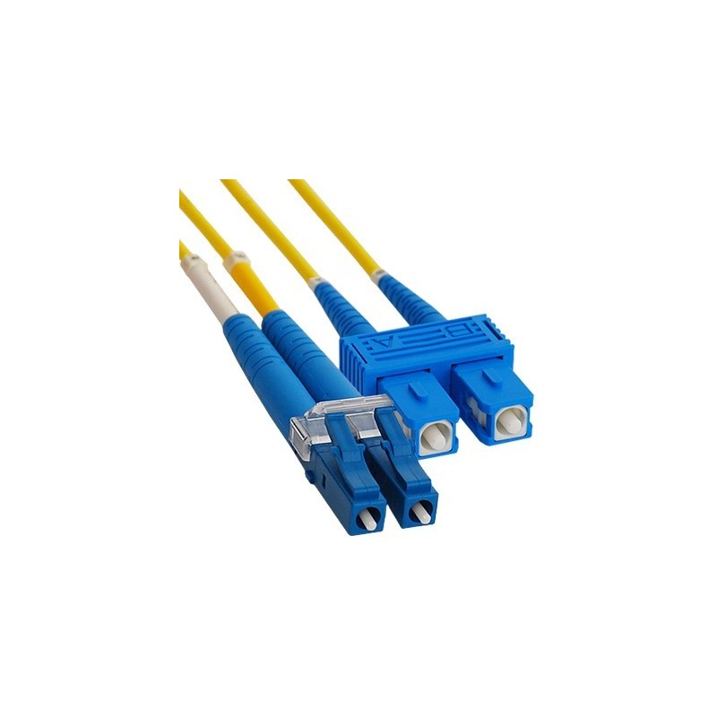 LC/SC single mode omformer fiberkabel, duplex, LSZH - DANBIT
