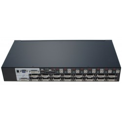 KVM omskifter til 8 pc'er med Dual DVI samt lyd & USBforDVI