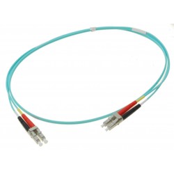 Fiberkabel, Multi mode, LC-LC, 20m, 50/125my, OM3, Aqua farve, LSZH, Duplex