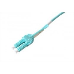 Uniboot Fiberkabel Multi mode, LC-LC, 0,5m, 50/125my, OM3, Aqua, LSFRZH, Duplex
