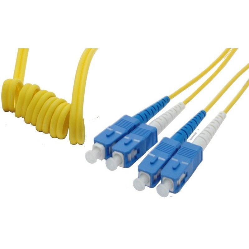 Easybend (Flexible) Fiber Cable, Single Mode, SC-SC, 20m, 9 / 125my, Yellow, LSZH, Duplex