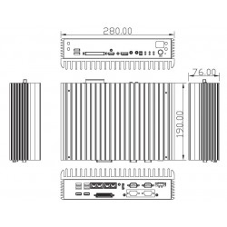Embedded PC i3/i5/i7, Celeron, 2 x HDMI, 1 x DP, 4xGbit, 6 USB 6th/7th Gen. CPU