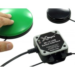 X-KEYS XK-1202-UHS12-R  - Programmerbar USB-kontakt-boks til 6 / 12 (dual-kabel) eksterne kontakter. USB HID kommandoer