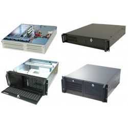 2U 19\" PC cabinet til passivt buskort, beigefor2U housing