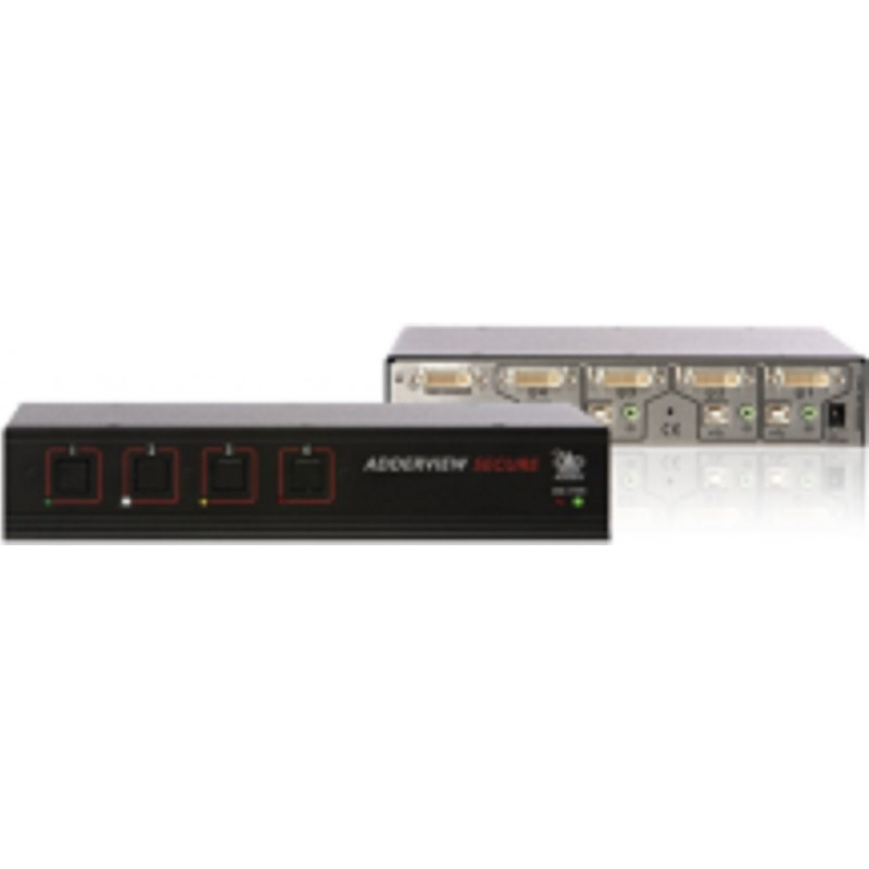 EAL4+ godkendt 4 ports KVM omskifter DVI/VGA, EAL2+ EAL4+ certificeret Tempest level I Level A certificeret