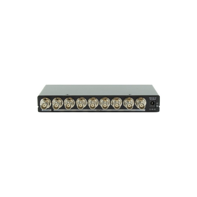 Omskifter 8 x BNC Composite video indgange til 1 x BNC udgang