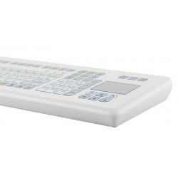 Industrielt tastatur (USB) med Touchpad Velegnet til Medico brug kan afvaskes i 80% alkohol - Nordisk layout