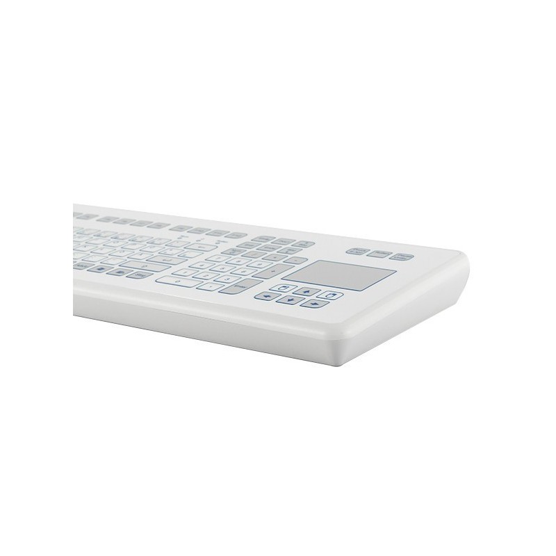 Industrielt tastatur (USB) med Touchpad Velegnet til Medico brug kan afvaskes i 80% alkohol - Nordisk layout