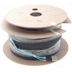 Armeret fiberkabel Multimode, LC-LC, 100m, 50/125my, 4 core, OM3, Sort, LZSH, Duplex