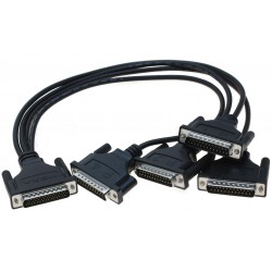 Moxa CBL-M44M25x4-50 – DB44 til 4 DB25 serielt breakout-kabel 50 cm
