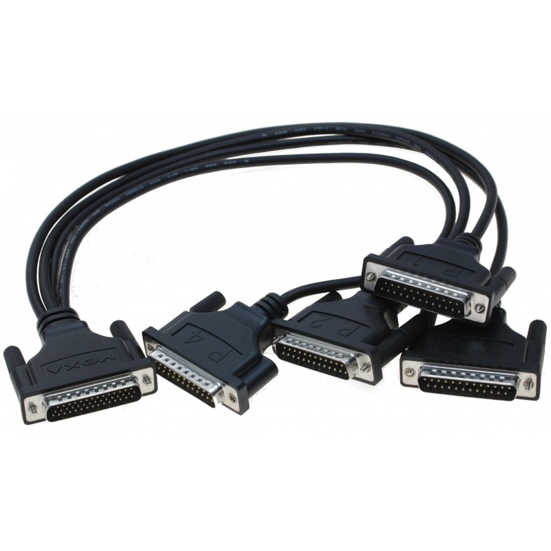 Moxa CBL-M44M25x4-50 – DB44 til 4 DB25 serielt breakout-kabel 50 cm