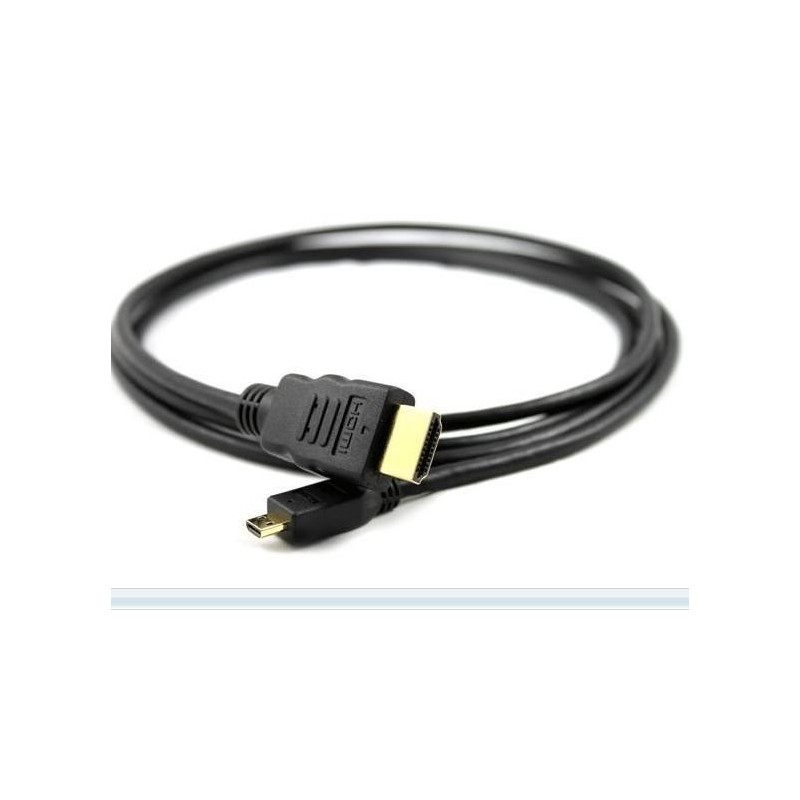 HDMI Micro til HDMI 1.4 Han-Han, 4K, 5m | Forgyldt stik