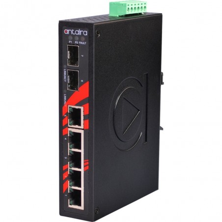 Antaira LNX-0702G-SFP-T - 5 ports Industriel 10/100/1000Mbit + 2 x 100/1000Mbit switch - DANBIT