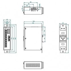 10 port switch with 8 x 10/100 / 1000Mbit PoE + 36W + 2 x SFP - Unmanaged