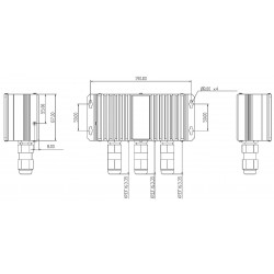 PoE splitter til PoE Ultra med 2 x PoE ud på hver 33Watt, til udendørs brug