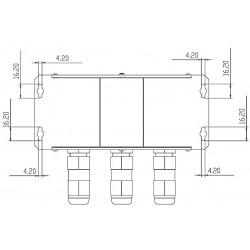 Gigabit PoE splitter fra 95W til 2x 66WforSplitter