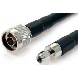 RSMA male to N-Type male Wifi antenna cable, 50 ohm, black, 10m