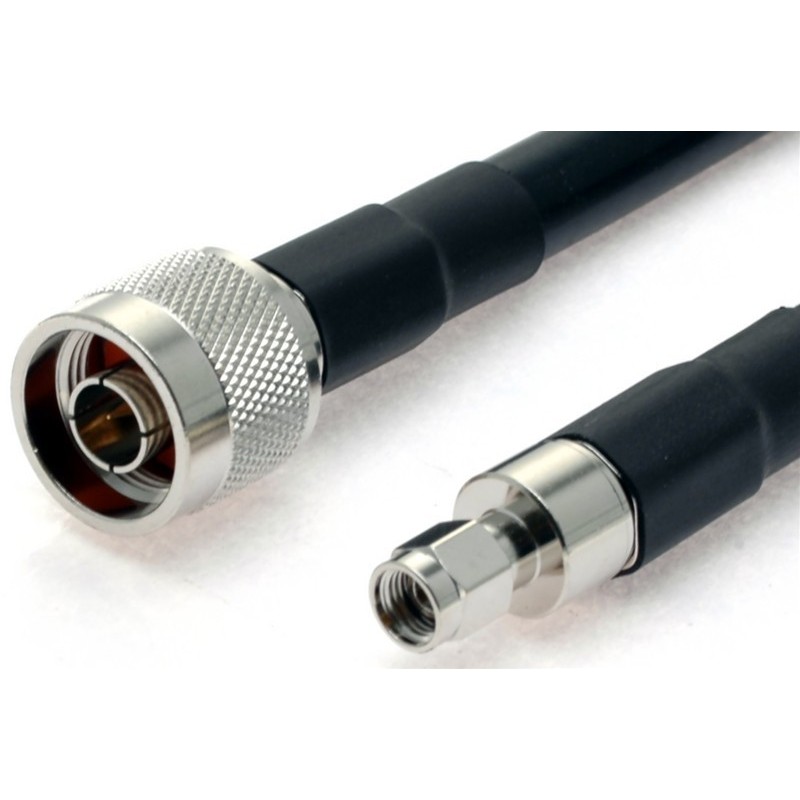 RSMA han til N-Type han Wifi antennekabel, 50 ohm, sort, 30 meter