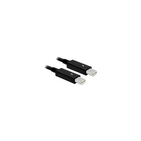 Thunderbolt kabel 10 Gbit han-han, AWG 34, sort, 2,0m