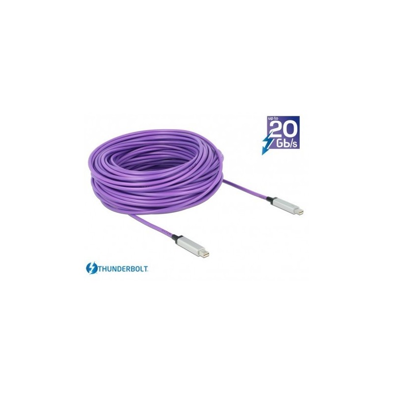 Optisk Thunderbolt datakabel 10 Gbit han-han, AWG 36, 20m