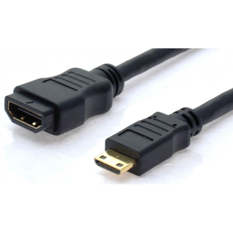 HDMI forlænger kabel - 4K - mini HDMI 1.4 - Han til hun - 3 meter