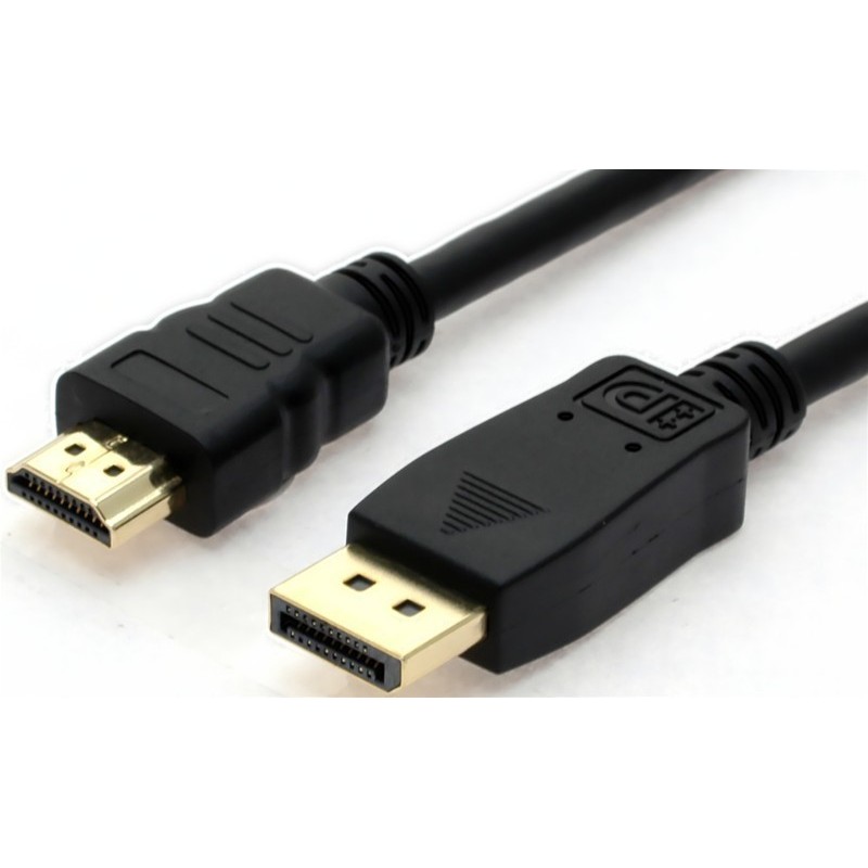 Højkvalitets 4K DisplayPort til HDMI-kabel (3m) med lås - han-han guldbelagt