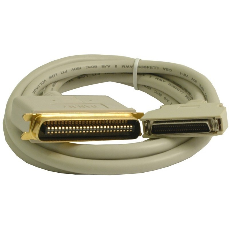 SCSI 2 kabel, CEN50 han, Mini DB50 han, grå, 0,5m