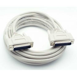 RS232 Parallel DB25 Han-Han 0,75 meter forgyldt
