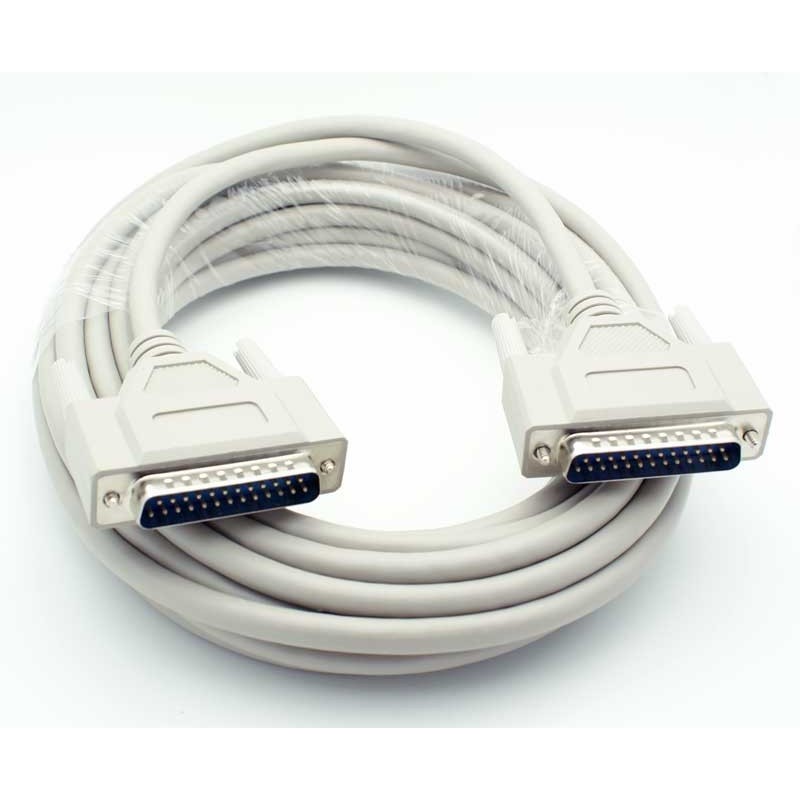 RS232 Parallel DB25 Han-Han 0,75 meter forgyldt