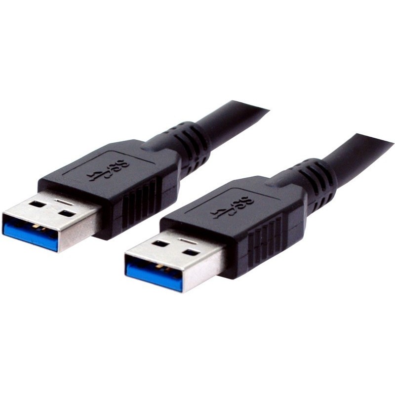USB 3.0 kabel, A han – A han, AWG28, sort, 1,0m