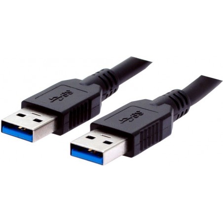 USB 3.0 kabel, A han – A han, AWG28, sort, 1,0m