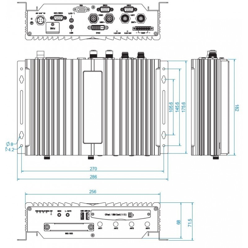 e / E-Mark Certified Embedded Fanless PC MBT-3000R