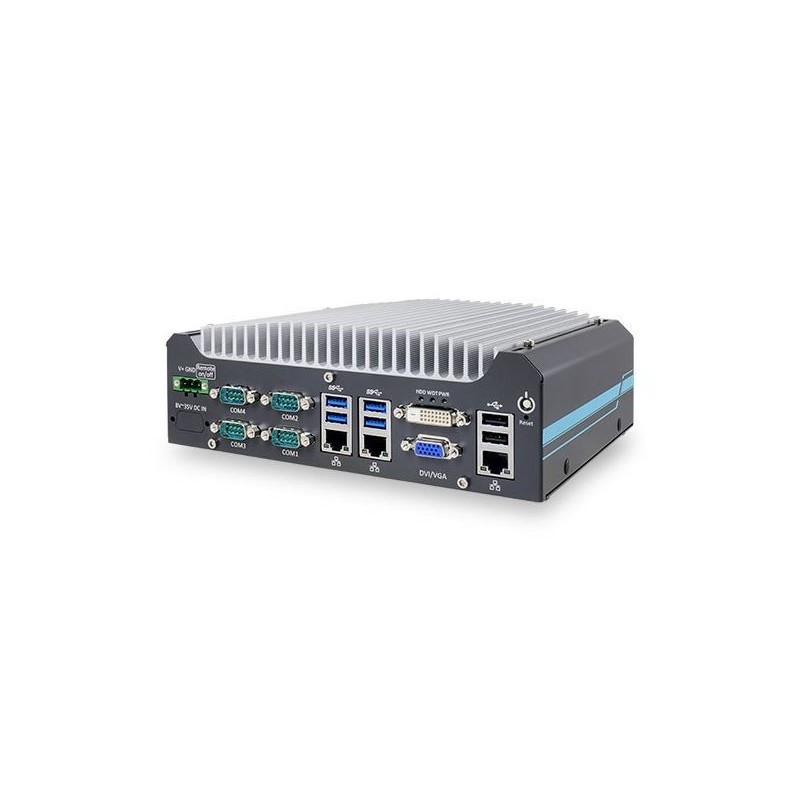 Embedded PC i3 I5 I7 Fanless, Industriel Embedded BOX PC med RS232, USB kan DIN monteres 12vdc 24vdc Intel i210, i219